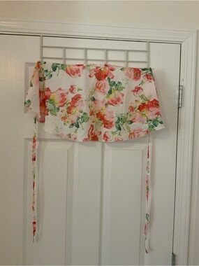 Kids Wrap Ballet Skirt - Floral Red & Green